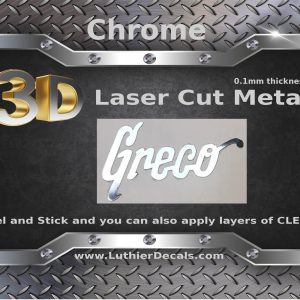 Greco Guitar Decal 3D laser Cut Metal M35b