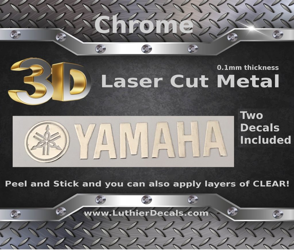 Yamaha Guitar Decal 3d laser Cut Metal M42
