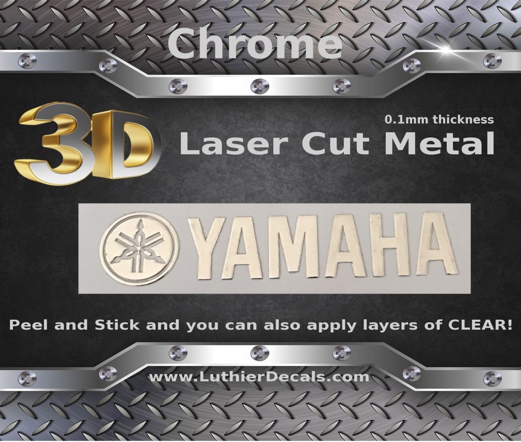 Yamaha Guitar Decal 3d laser Cut Metal M42b
