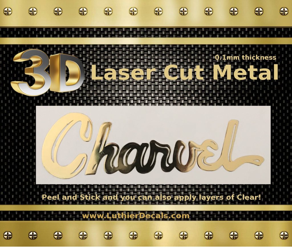Charvel Guitar Decal 3D laser Cut metal M44b