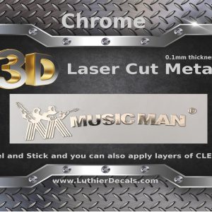Musicman Guitar Decal 3D laser Cut Metal M46b
