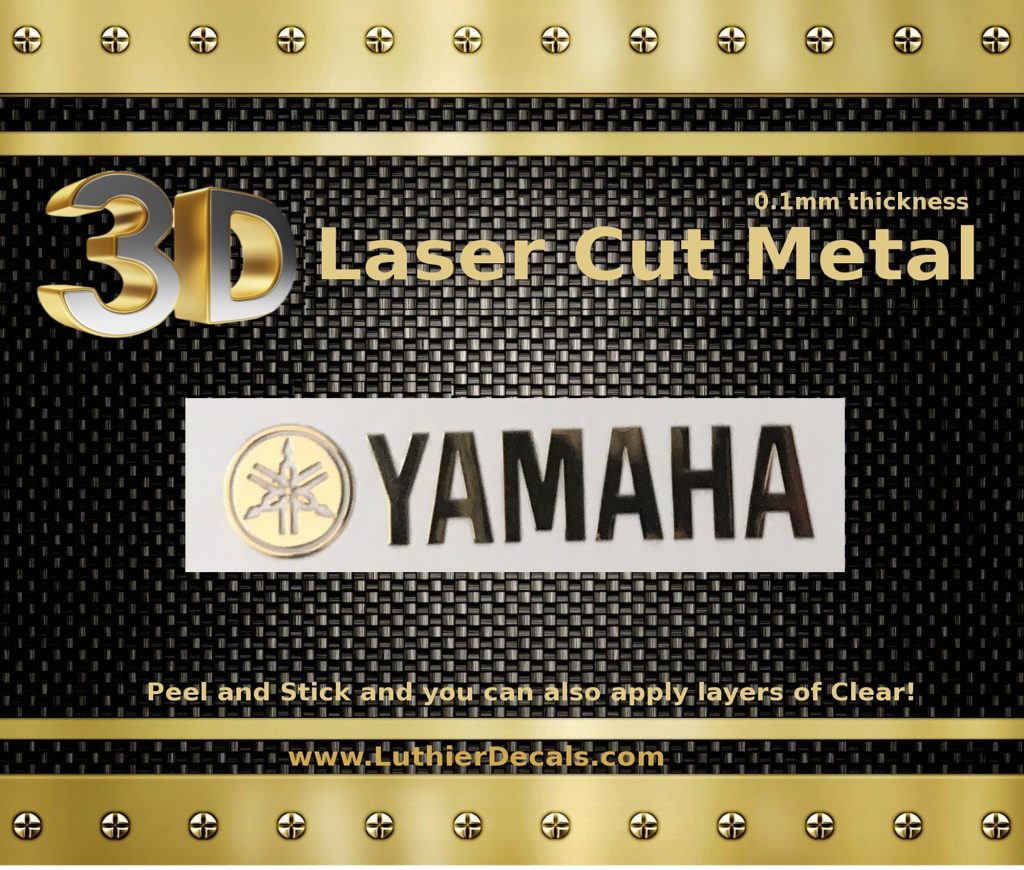 Yamaha Guitar Decal 3d laser Cut Metal M159b