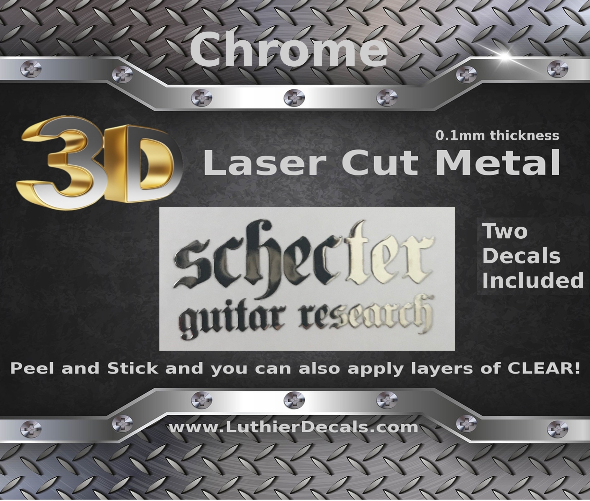 Schecter Guitar Decal Metal M54 Copy