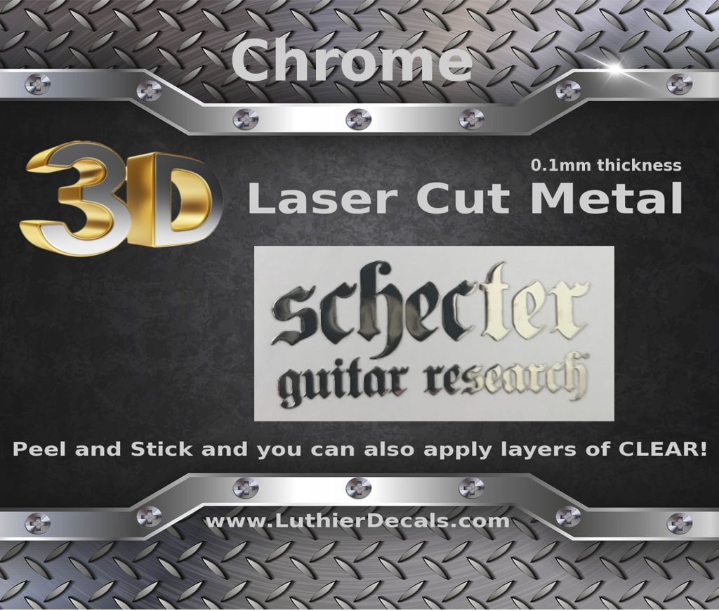 Schecter Guitar Decal Metal M54b