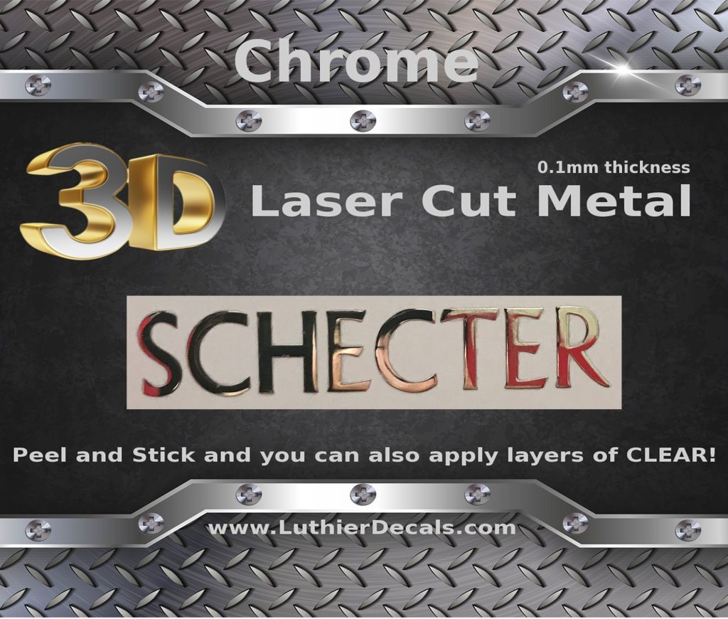 Schecter Guitar Decal Metal M56b