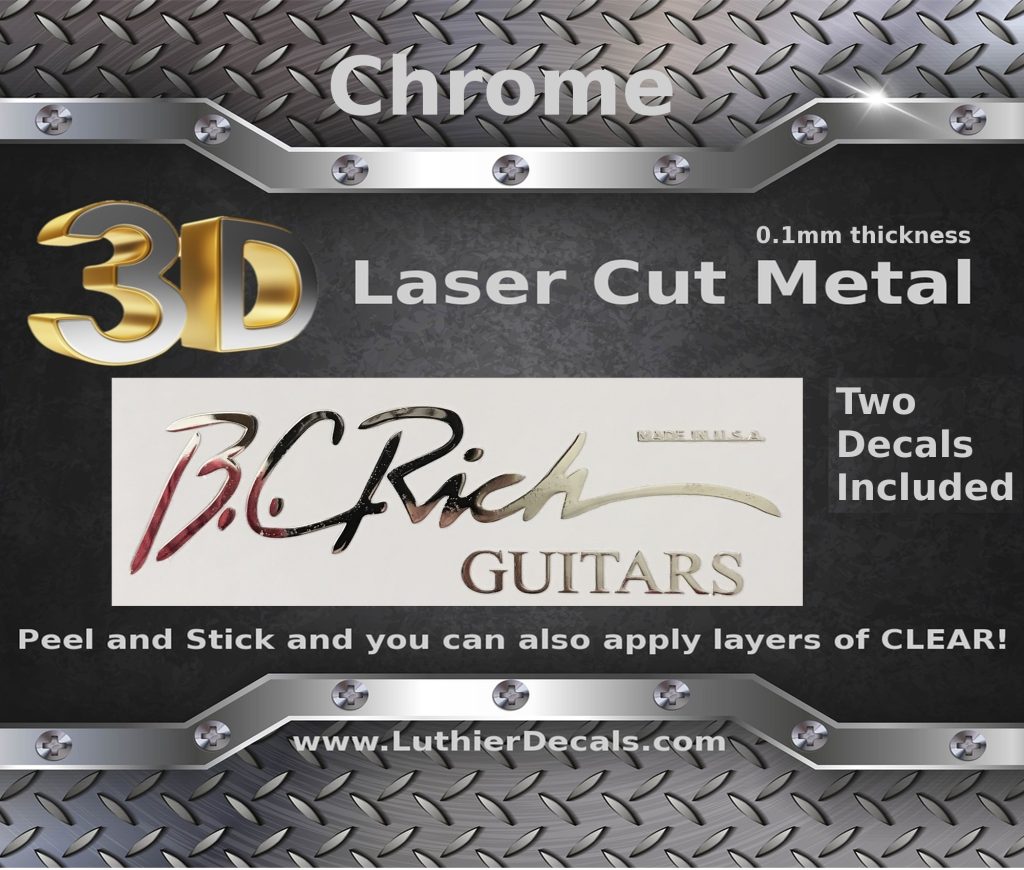 BC Rich guitar Decal 3D laser Metal Logo M58
