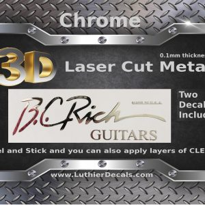 BC Rich guitar Decal 3D laser Metal Logo M58