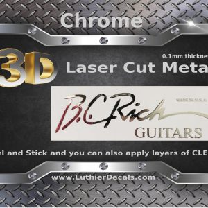 BC Rich guitar Decal 3D laser Metal Logo M58b