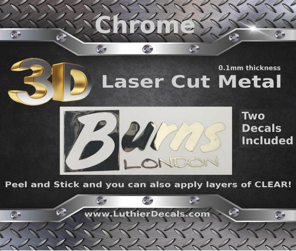 Burns Guitar Decal Metal Laser M68