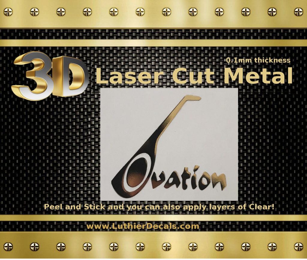Ovation Guitar Decal Metal M70b