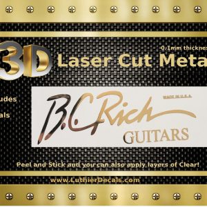 BC Rich guitar Decal 3D laser Metal Logo M74