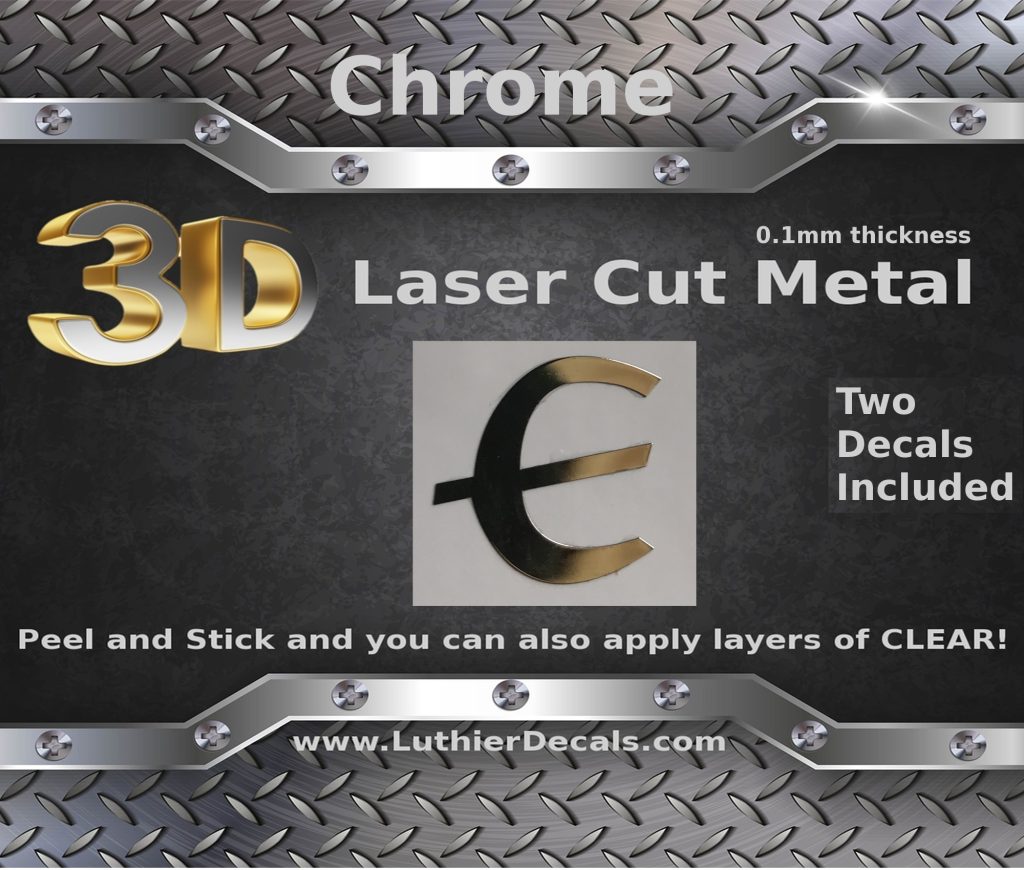 Epiphone Guitar Decal Chrome Laser Cut M107