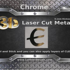Epiphone Guitar Decal Chrome Laser Cut M8b