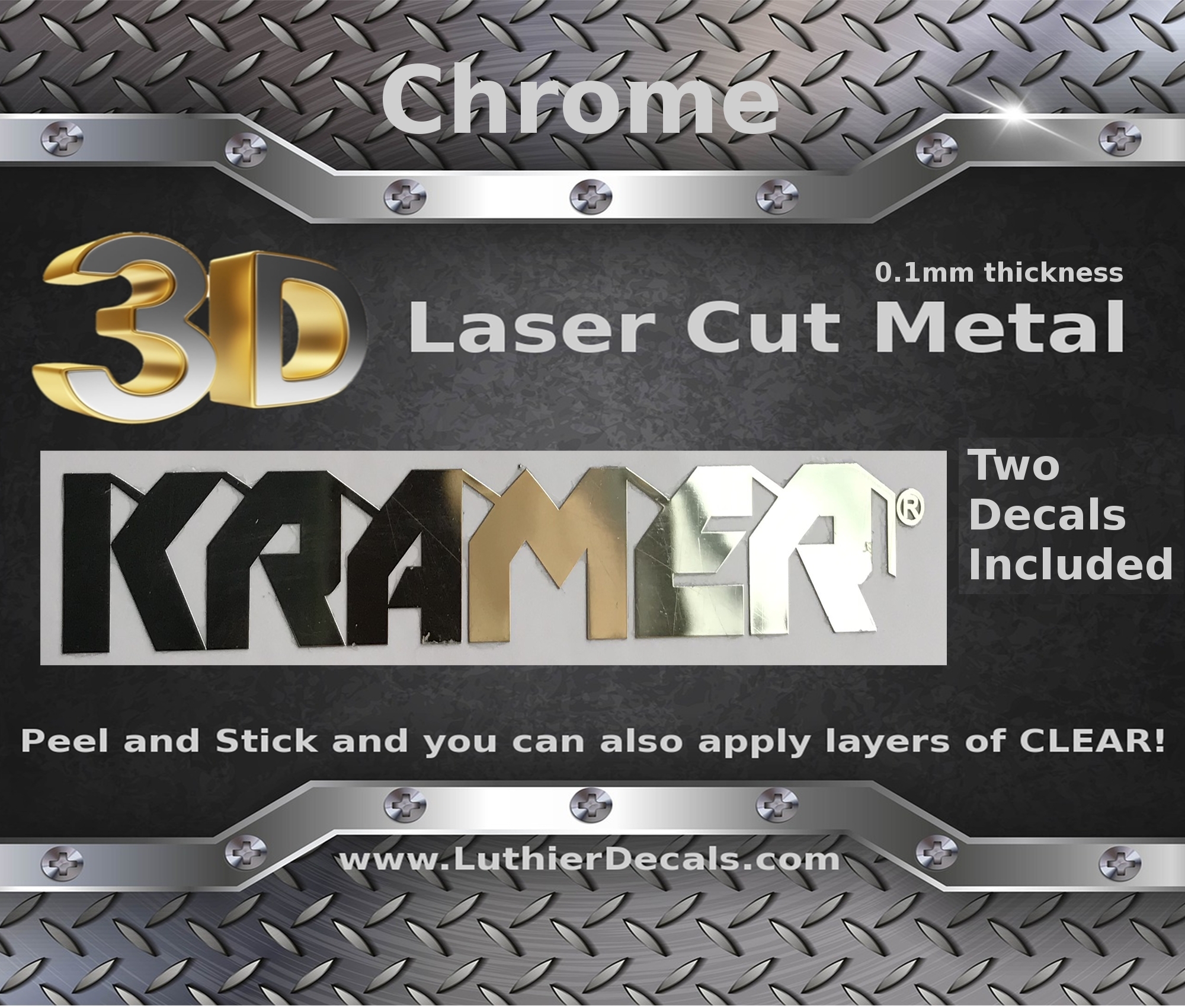 Kramer Guitar Metal Decal M9