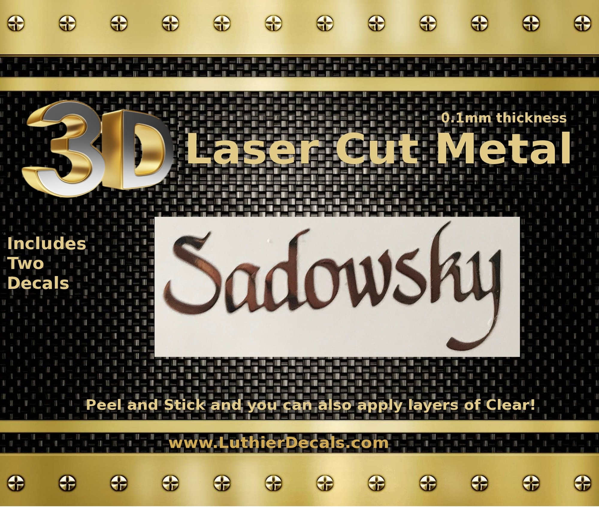 Sadowsky Guitar Decal M91