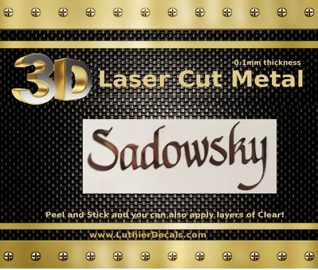 Sadowsky Guitar Decal M91b