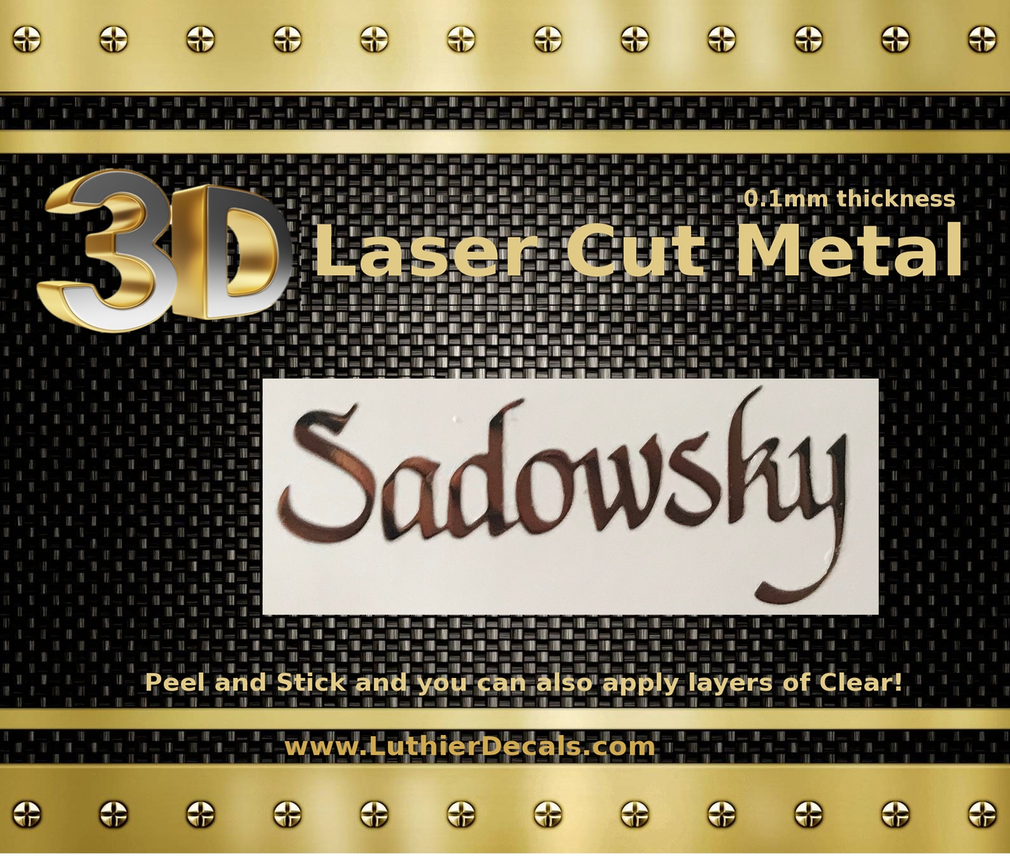 Sadowsky Guitar Decal M91b