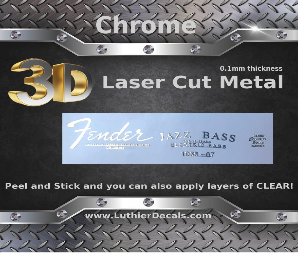 Fender Jazz Bass Guitar Decal M92b