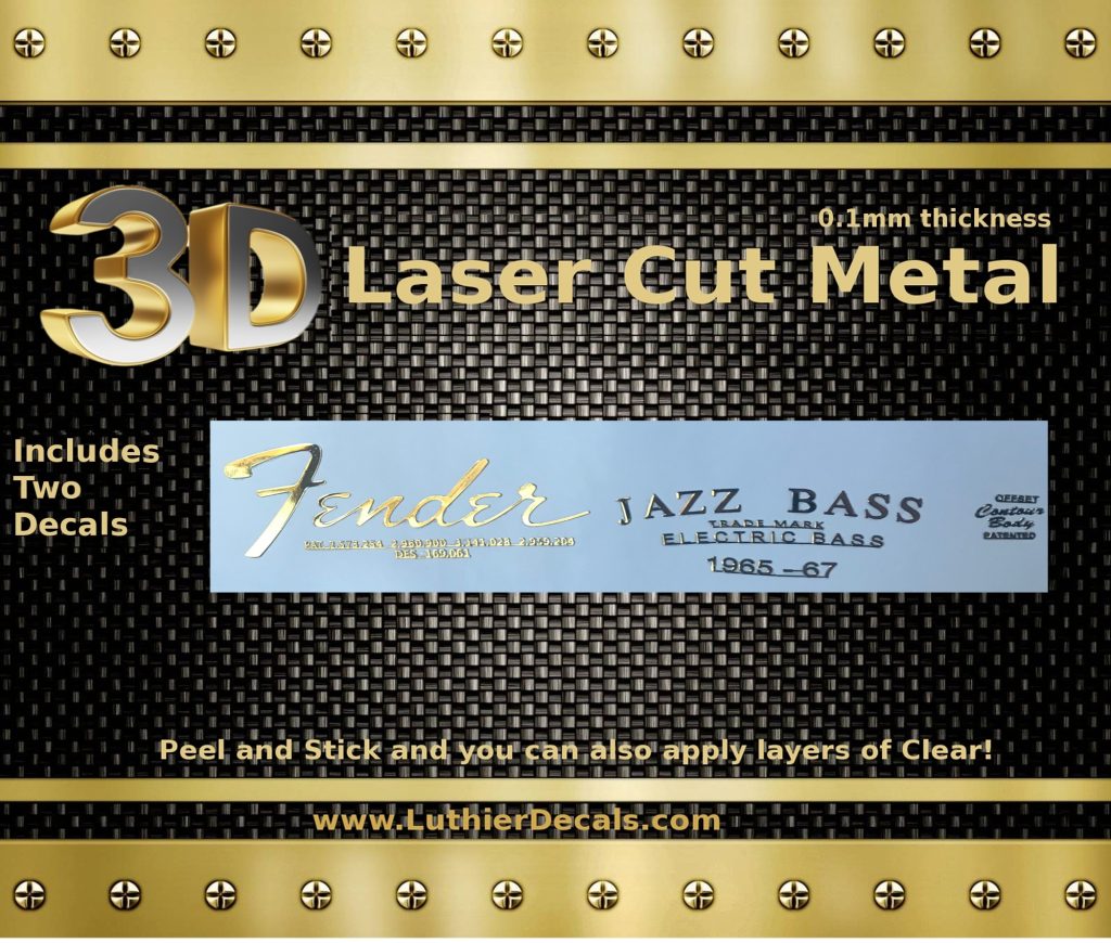 Fender Jazz Bass Guitar Decal M93