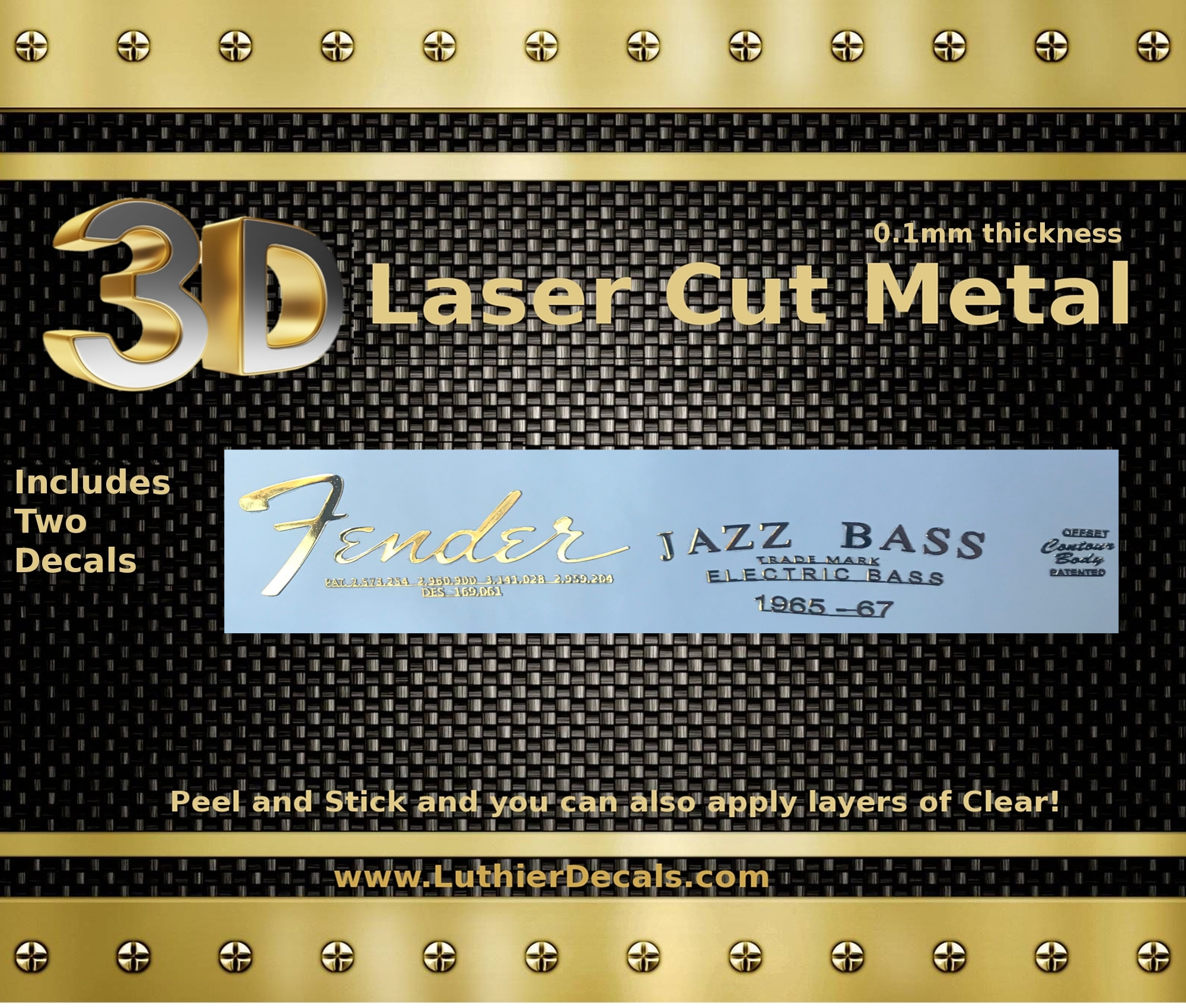 Fender Jazz Bass Guitar Decal M93