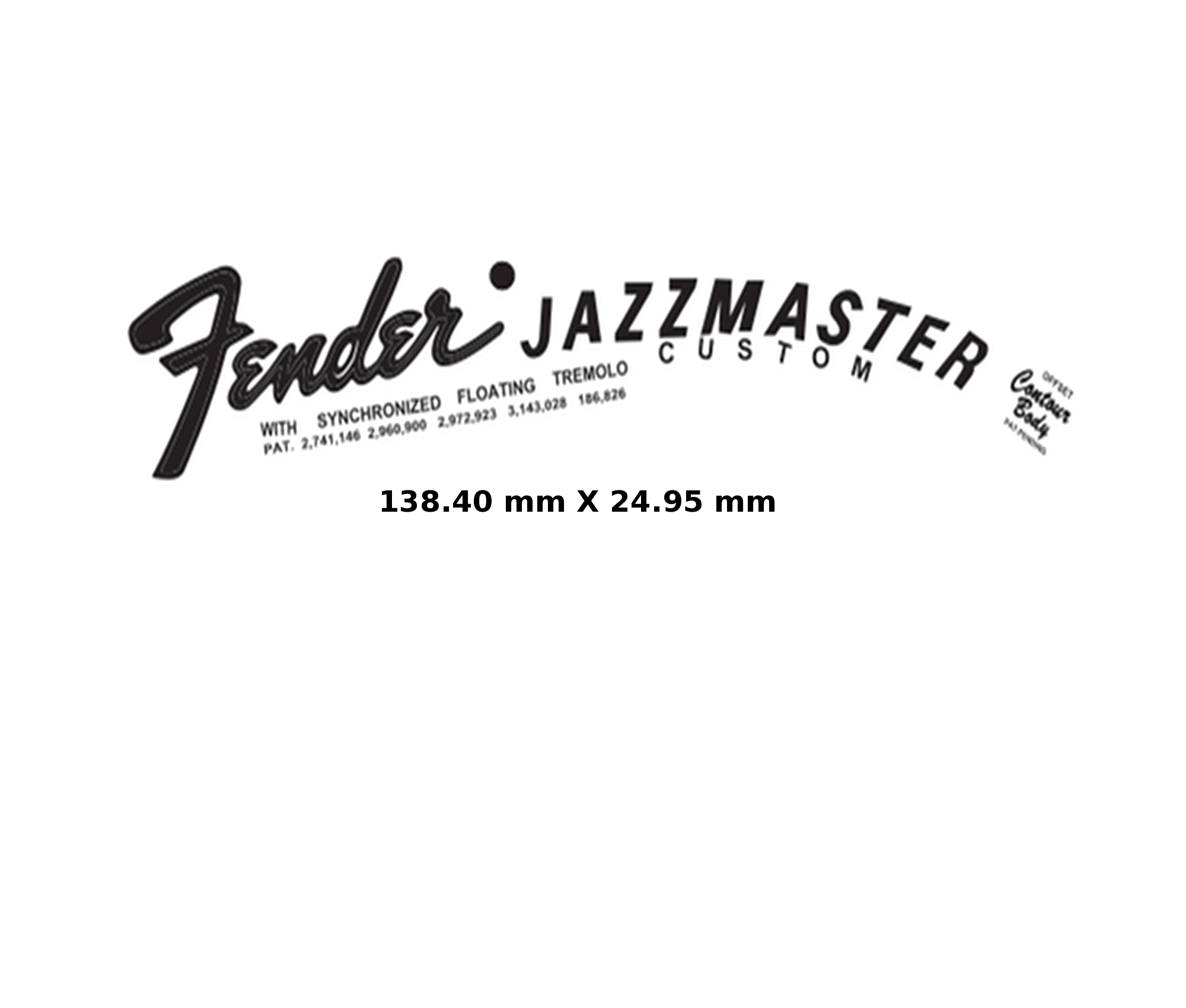 Fender Jazzmaster Guitar Decal M99b