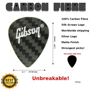 Gibson Guitar Pick Carbon Fibre Guitar Pick P25A