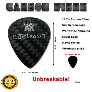 Musicman Guitar Pick Carbon Fibre Guitar Pick P26A