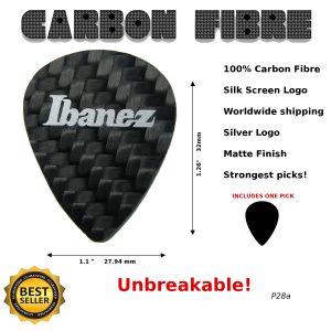 Ibanez Guitar Pick Carbon Fibre p28a