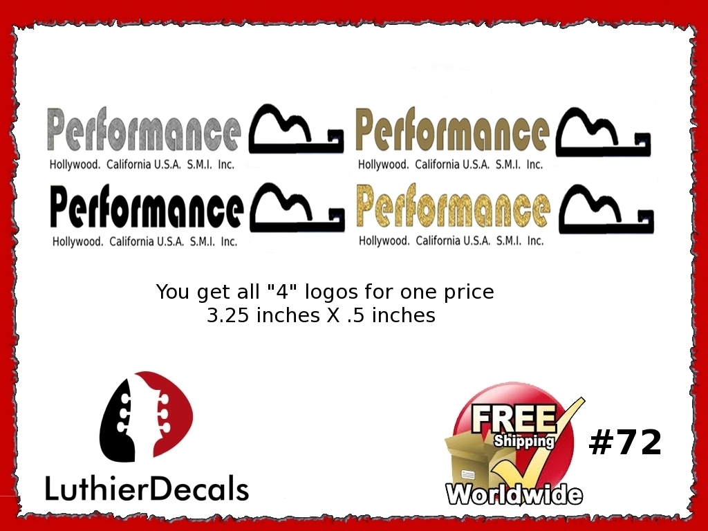 Performance Guitar Decal #72