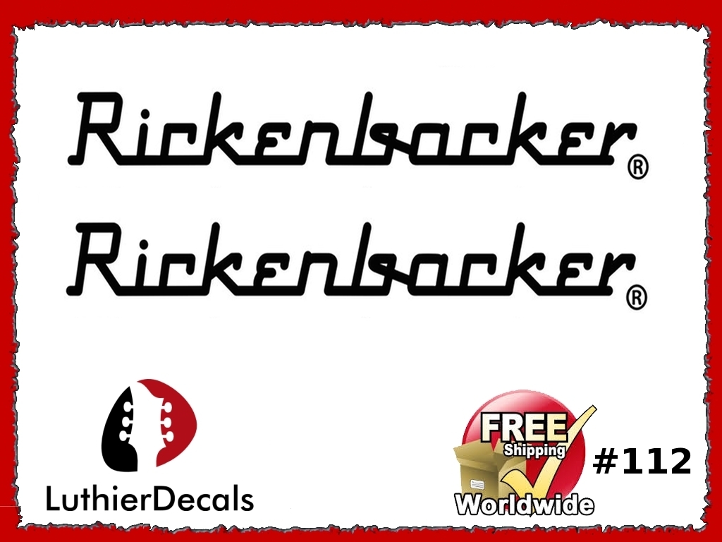 Rickenbacker Decals Guitar Waterslide Headstock logo #112