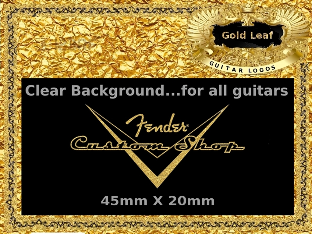 Fender Guitar Custom shop Decal Gold #56g