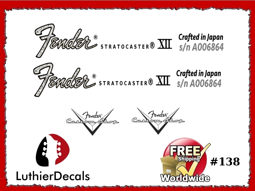 Fender Stratocaster Crafter in Japan Guitar Decal #138