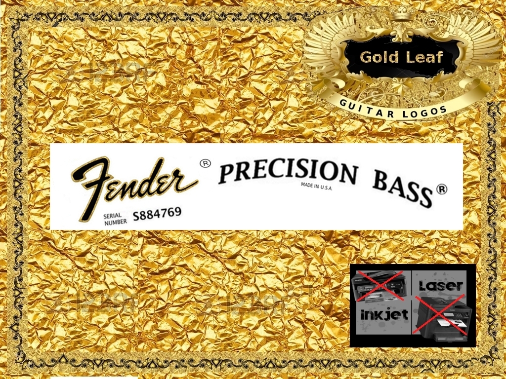 Fender Precision Bass Guitar Decal #35g