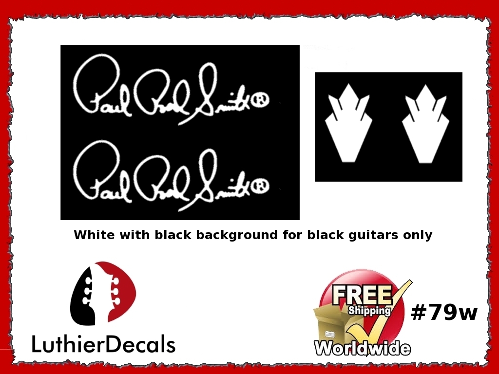 Gibson Decal Paul Reed Smith Guitar Decal #79w