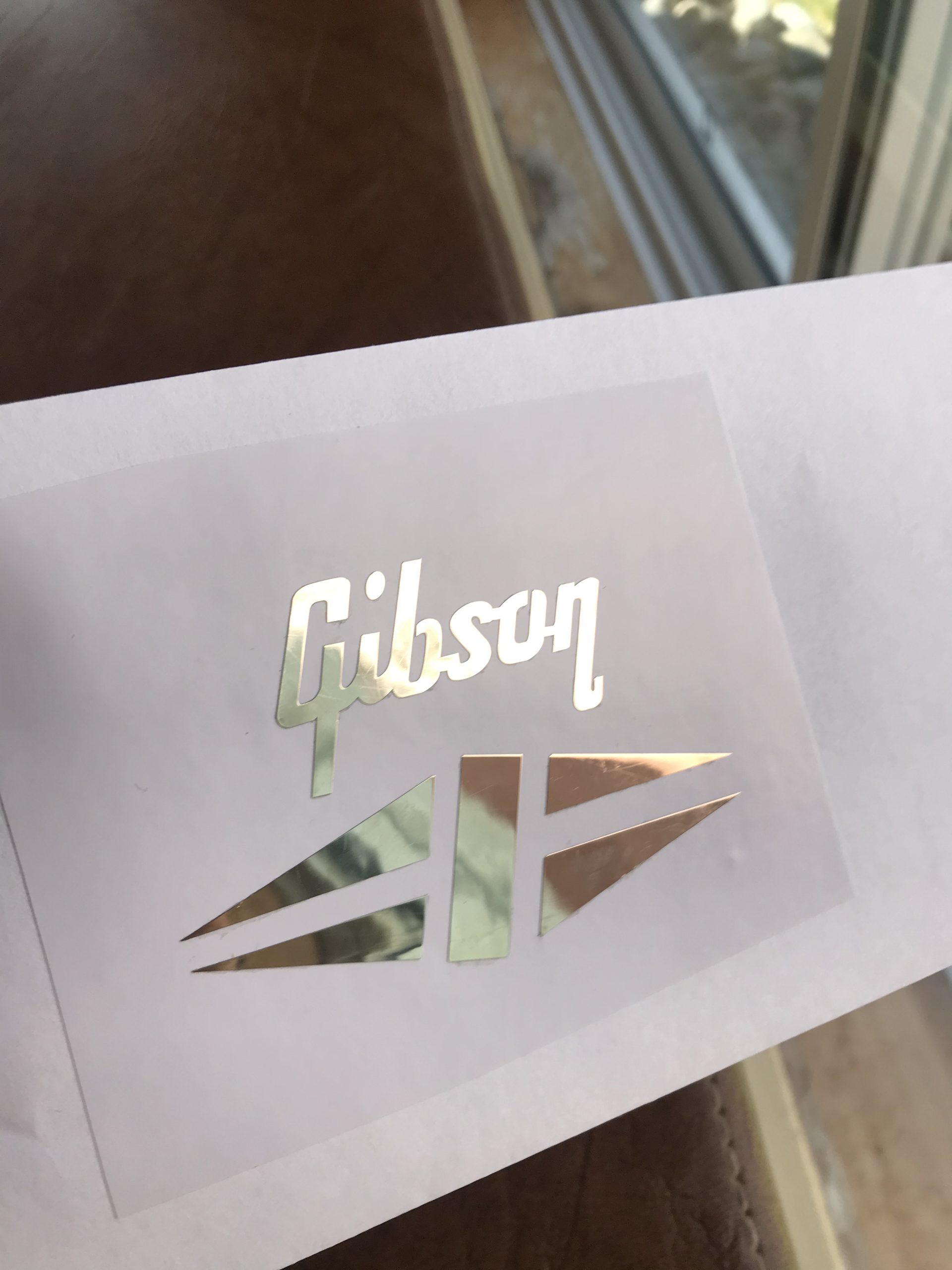 Gibson Guitar Decal 3d Metal M2b