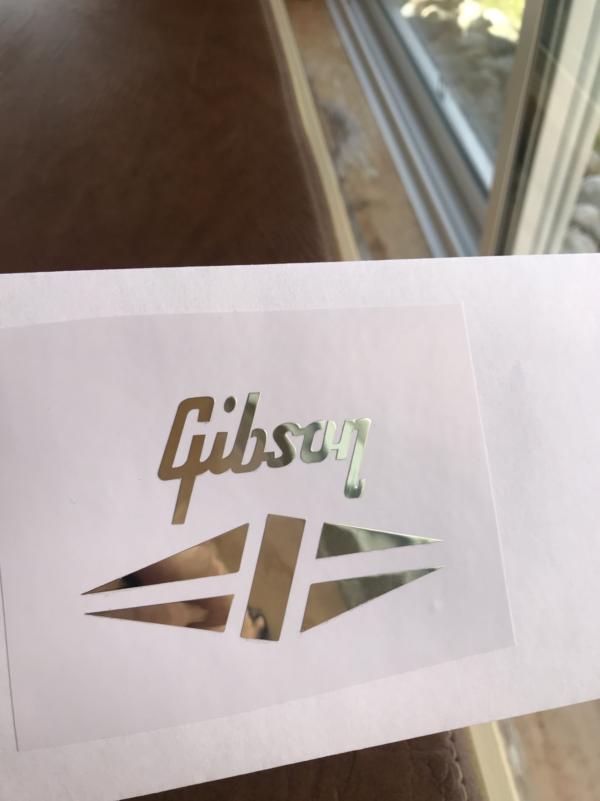 Gibson Guitar Decal 3d Metal M2b