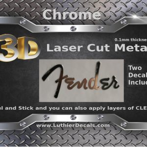 Fender Stratocaster Guitar Decal 3D Metal M7