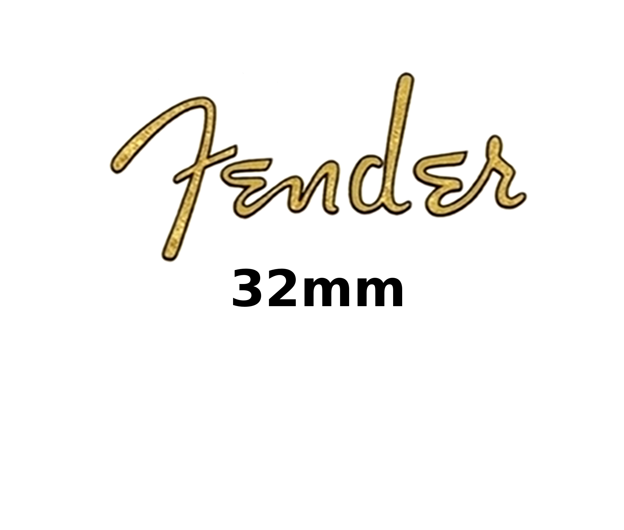 Fender Stratocaster Guitar Decal 3D Metal M6