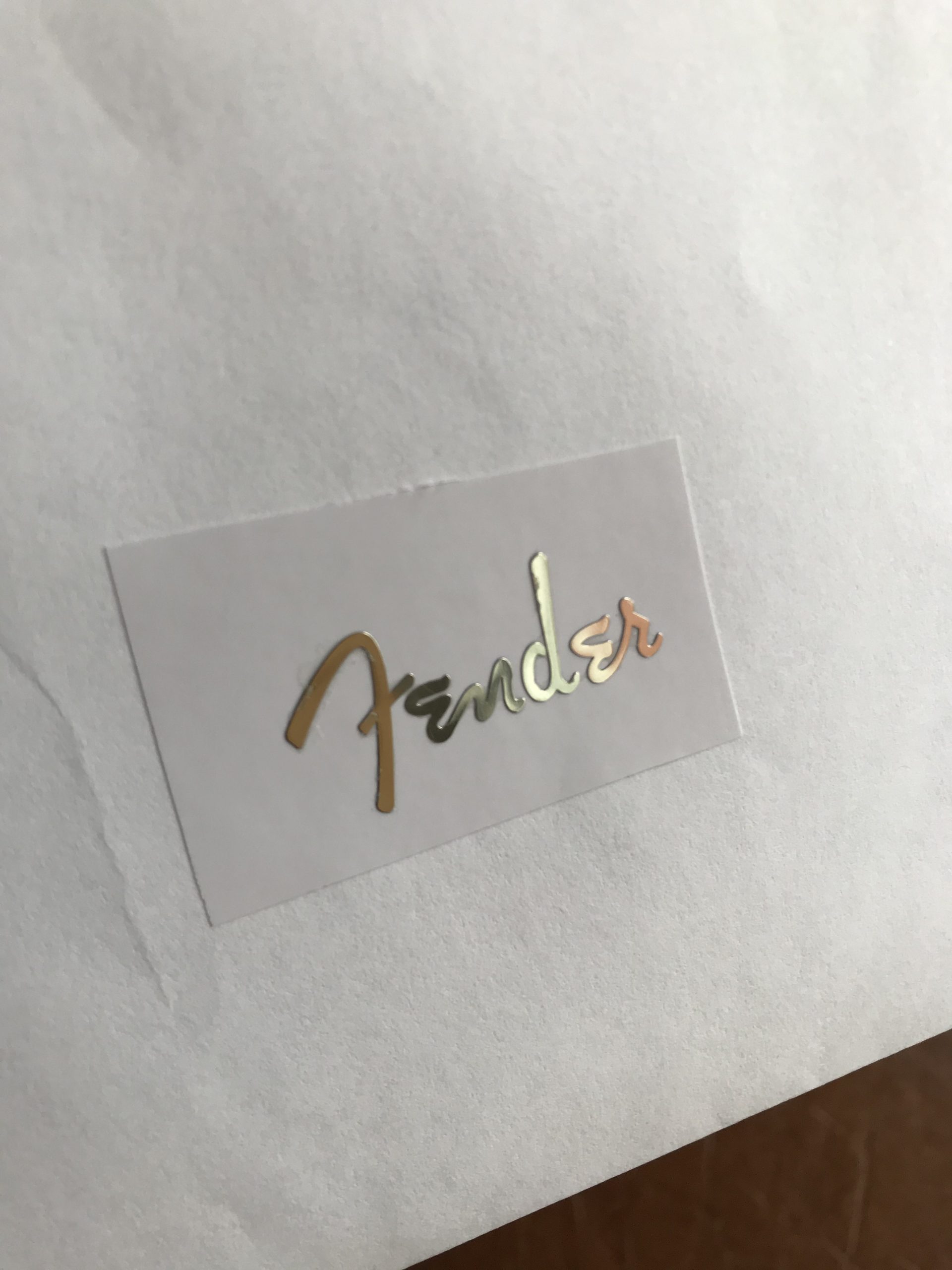 Fender Stratocaster Guitar Decal 3D Metal M7