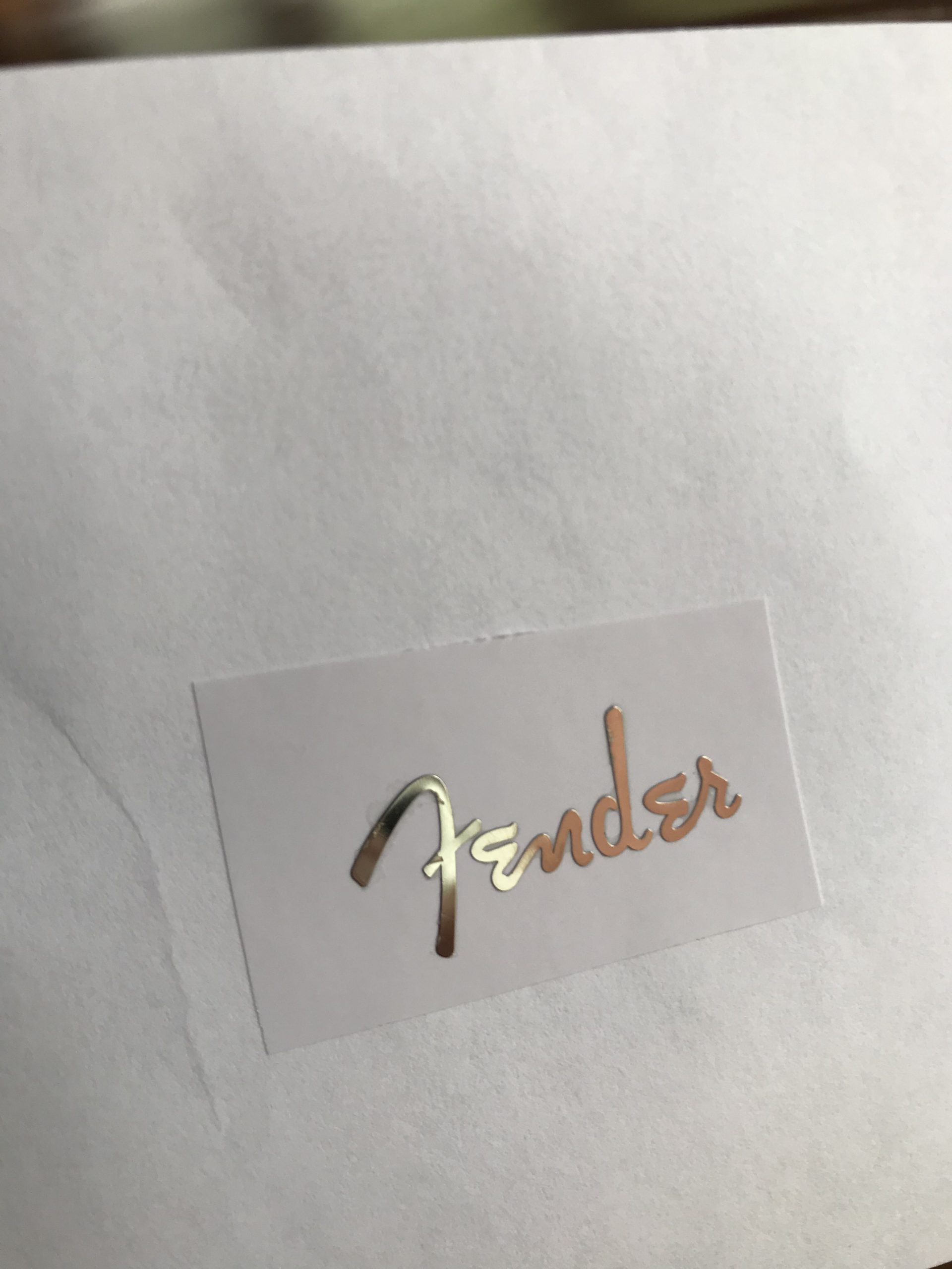 Fender Stratocaster Guitar Decal 3D Metal M7