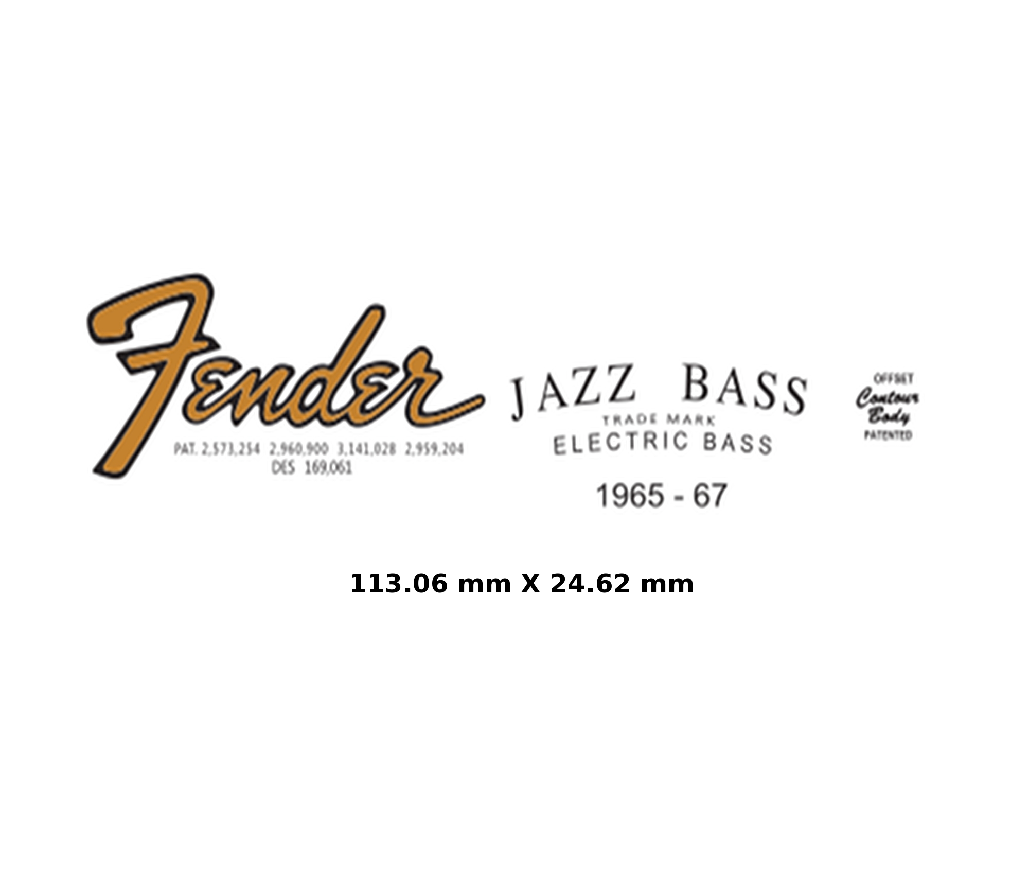 Fender Jazz Bass Guitar Decal M93